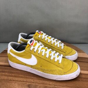 Nike Blazer Low DA7254-700 Yellow Suede Low Top Sneakers Shoes Mens Size 10